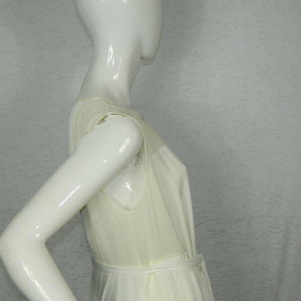 Madewell Maxi Dress White Sheer Panels Medium - Picture 5 of 8